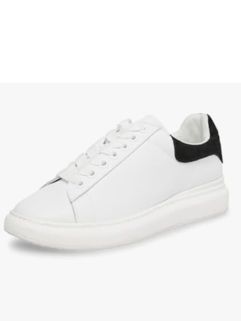 NWOT Steve Madden Gaines White/Black Faux Leather Platform Sneakers Women’s 11M